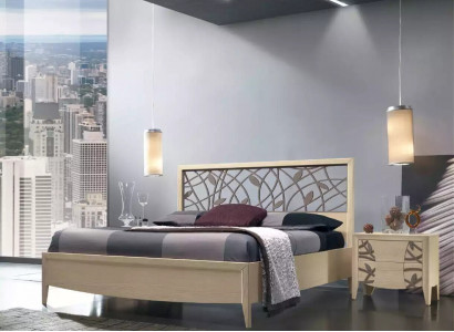 Bett 2x Nachttisch Schlafzimmer Design 3 tlg.Komplett Set Neu beige